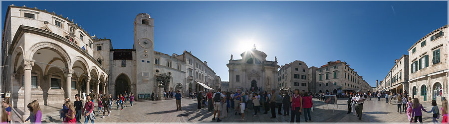Dubrovnik : Panomorphing de la grande rue  midi. 1/3 Commentaire en cours de rdaction ! www.360x180.fr Selme Matthieu