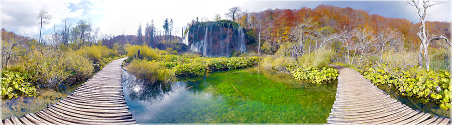 Plitvice - Paysage automnal  la cascade Galovac Commentaire en cours de rdaction ! www.360x180.fr Selme Matthieu