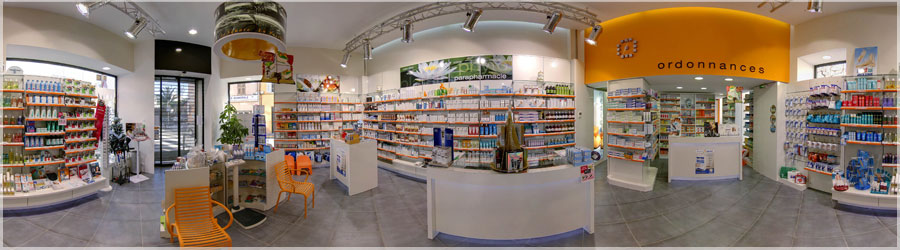 Visite Virtuelle : Pharmacie Cannes Voici le nouveau look d'une pharmacie Cannes, aprs un lifting complet ! www.360x180.fr Selme Matthieu