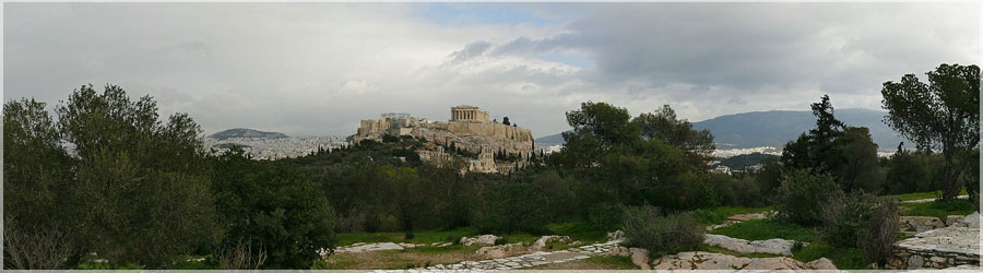 L'Acropole, depuis la colline des Muses Vue de l'Acropole, depuis la colline des Muses, Athnes...  www.360x180.fr Selme Matthieu