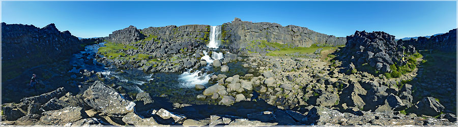 Thingvellir : Cascade d'Oxararfoss  La cascade xarrfoss, signifiant  en franais 